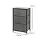 Flash Furniture Black/Gray 3 Drawer Storage Dresser Organizer WX-5L20-X-BK-GR-GG - alternate 7